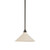 Lighting Inspirations Rod Pendant Light - White Edwardian Shade - 250mm - Patina Black