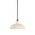 Lighting Inspirations Rod Pendant Light - White Warehouse Shade - 300mm - Patina Black