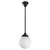 Lighting Inspirations Rod Pendant Light - 10" Sphere Opal Matte Glass - 200mm - Patina Black