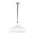 Lighting Inspirations Rod Pendant Light - White Warehouse Shade - 420mm - Chrome