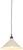 Lighting Inspirations Cord Pendant Light - White Edwardian Shade - 250mm - Patina Black