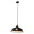 Lighting Inspirations Black Cord Pendant Light - Black Warehouse Shade - 420mm - Patina Black