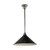 Lighting Inspirations Rod Pendant Light - Black Edwardian Shade - 390mm - Chrome