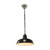 Lighting Inspirations Rod Pendant Light - Black Warehouse Shade - 300mm - Chrome