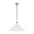 Lighting Inspirations Rod Pendant Light - White Edwardian Shade - 390mm - Chrome
