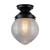 Lighting Inspirations DIY Batten Fix Light - 6" Teardrop Hallophane Glass - Patina Black
