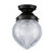 Lighting Inspirations DIY Batten Fix Light - 6" Teardrop Hallophane Glass - Patina Black