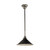 Lighting Inspirations Rod Pendant Light - Black Edwardian Shade - 250mm - Chrome
