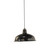 Lighting Inspirations Black Cord Pendant Light - Black Warehouse Shade - 420mm - Chrome