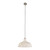 Lighting Inspirations Black Cord Pendant Light - White Warehouse Shade - 420mm - Chrome