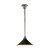 Lighting Inspirations Black Cord Pendant Light - Black Edwardian Shade - 390mm - Chrome
