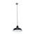 Lighting Inspirations Black Cord Pendant Light - Black Warehouse Shade - 300mm - Chrome