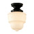 Lighting Inspirations DIY Batten Fix Light - 6" Senator Opal Matte Glass - 155 x 140mm - Patina Black