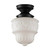 Lighting Inspirations DIY Batten Fix Light - 6" Senator Opal Matte Glass - 155 x 140mm - Patina Black