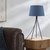 Telbix Anna Tripod Table Lamp - Blue Shade - Grey