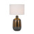 Telbix Arthur Ceramic Base Table Lamp - White Shade - Bronze