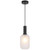 Telbix Aosta Cord Pendant Light - Frost Glass - 140mm - Black