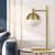 Telbix Basilo Industrial Desk Lamp - Opal Matte Glass - Antique Gold