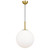 Telbix Bally Cord Pendant Light - 12" Opal Matte Glass - 300mm - Antique Gold