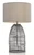 Telbix Bayz Rattan Base Table Lamp - Large - Grey