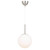 Telbix Bally Cord Pendant Light - 8" Opal Matte Glass - 200mm - Nickel