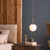 Telbix Bally Cord Pendant Light - 8" Opal Matte Glass - 200mm - Nickel