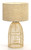 Telbix Bayz Rattan Base Table Lamp - Large - Sand