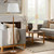 Telbix Belmore Floor Lamp with Chrome Trim - White Shade - Wood