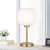 Telbix Bobo LED Table Lamp - Opal Matte Glass - Antique Gold