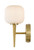 Telbix Bobo Indoor LED Wall Light - Opal Matte Glass - Antique Gold