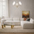 Telbix Brevan Rod Pendant Light - 5 Arm - Alabastro Shade - 690mm - Antique Gold