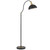 Telbix Brevik Floor Lamp with Adjustable Shade - Black & Satin Brass