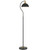 Telbix Brevik Floor Lamp with Adjustable Shade - Black & Satin Brass