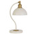 Telbix Brevik Desk Lamp with Adjustable Shade - White & Satin Brass