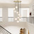 Telbix Bobo LED Round Staircase Pendant Light - 10 Arm - Opal Matte Glass - 450mm - Antique Gold