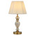 Telbix Cadiz Art Deco Table Lamp with Glass Base - Cream Shade - Antique Gold