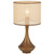 Telbix Claris Table Lamp - Cream Raffia Shade - Brass