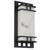 Telbix Burch Outdoor LED Wall Light - White Marble Shade - Black