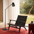 Telbix Cadena Industrial Floor Lamp with Perforated Adjustable Shade - Black