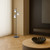 Telbix Crevil Industrial LED Floor Lamp - 3 Smoke Glass - Back