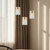 Telbix Crevil Cord Pendant Light - Amber Glass - Antique Gold