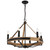 Telbix Darien Lantern Black Chain Pendant Light - 660mm - Wood