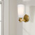 Telbix Delmar Indoor Wall Light - Opal Matte Glass - Antique Gold
