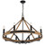 Telbix Darien Lantern Black Chain Pendant Light - 860mm - Wood