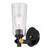 Telbix Delmar Indoor Wall Light - Clear Glass - Black