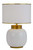 Telbix Davila Ceramic Base Table Lamp - White & Gold