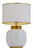 Telbix Davila Ceramic Base Table Lamp - White & Gold