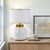 Telbix Davila Ceramic Base Table Lamp - White & Gold