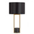 Telbix Desire Marble Base Table Lamp - Black Shade - Brass & Black