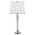Telbix Diana Crystal Base Table Lamp - White Shade - Chrome